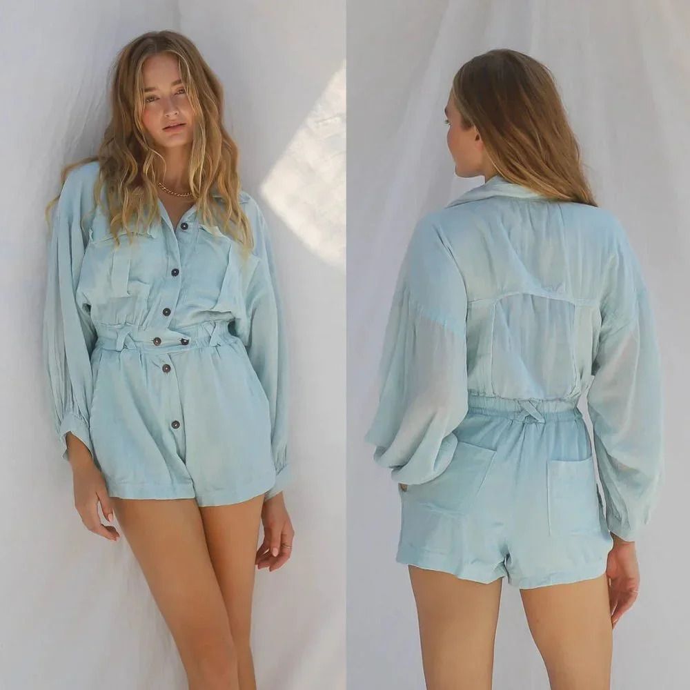 Free People Jen's Pirate Booty Satisfaction Romper in Jibarita Large NWT $231